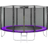 Atlas Sport 435 см - 14ft Basic (с лестницей, внешняя сетка, сливовый)