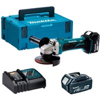 Makita DGA452RTJ (с 2-мя АКБ, кейс)