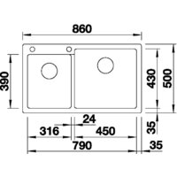 Blanco Pleon 9 527637 (левая, антрацит) Image #2