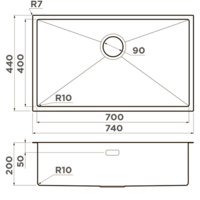 Omoikiri Taki 74-U/IF IN (нержавеющая сталь) Image #6
