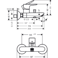 Hansgrohe Talis E 71740990 (золотистый) Image #2