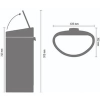 Brabantia Touch Bin 40 л (белый) Image #5