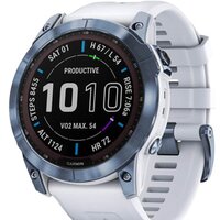 Garmin Fenix 7X Sapphire Solar (голубой минерал/белый камень)