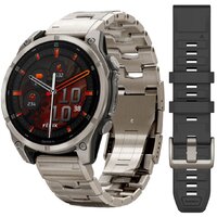 Garmin Fenix 8 Sapphire, Titanium 47мм (светло-серый, титановый ремешок)