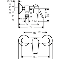 Hansgrohe Talis E 71760670 (черный матовый) Image #2