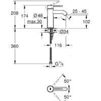 Grohe Essence S-Size 23590GL1 (холодный рассвет) Image #2
