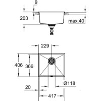 Grohe K700U 50-C 45.7/40.6 1.0 31653AP0 (черный гранит) Image #2