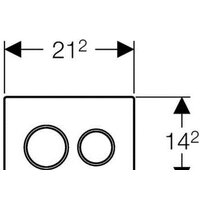 Geberit Omega 20 115.085.KN.1 (матовый хром/глянцевый хром) Image #2