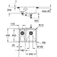 Grohe K700U 60-S 59.5/45 1.5 rh 31576SD1 (правая) Image #3