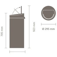 Brabantia Touch Bin New 30 л (белый) Image #5