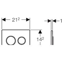 Geberit Omega 20 115.085.KH.1 (глянцевый хром/матовый хром) Image #2