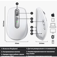Logitech MX Anywhere 3 для Mac (светло-серый) Image #6