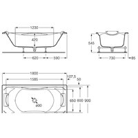 Roca BeCool 180x90 [248013001] Image #2