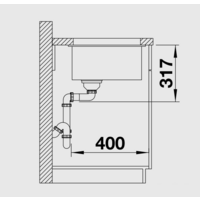 Blanco Etagon 500-U Silgranit (темная скала) [522228] Image #5