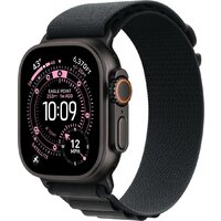 Apple Watch Ultra 3 LTE 49 мм (титановый корпус, черный/черный, текстильный ремешок размера M)