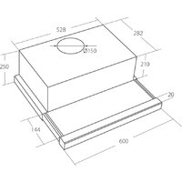 Akpo Light Touch Glass Twin II 60 WK-7 (черное стекло/нержавеющая сталь) Image #2