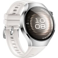 Huawei Watch 5 42 мм (серебристый, с белым силиконовым ремешком, международная версия) Image #5