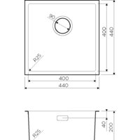 Omoikiri Tadzava 44-U/I-IN Quadro 4993509 (нержавеющая сталь) Image #4