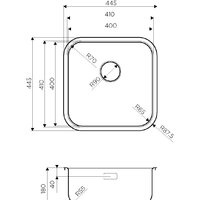 Omoikiri Omi 44-U/I Quadro IN Image #2