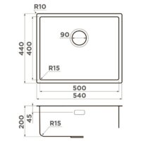 Omoikiri Tadzava 54-U/I Ultra 15 IN (нержавеющая сталь) Image #2