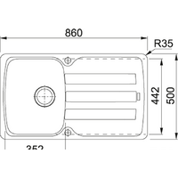 Franke Antea AZG 611-86 (миндаль) Image #2