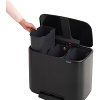 Brabantia Bo Pedal Bin 3 x 11л (черный матовый) Image #5