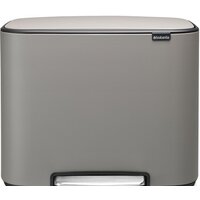 Brabantia Bo Pedal Bin 11л + 23л (минерально-серый)