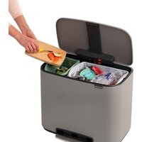 Brabantia Bo Pedal Bin 11л + 23л (минерально-серый) Image #6