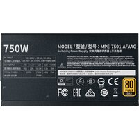 Cooler Master MWE Gold 750 V2 Full Modular MPE-7501-AFAAG-EU Image #3