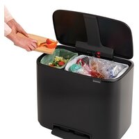 Brabantia Bo Pedal Bin 11л + 23л (черный матовый) Image #7
