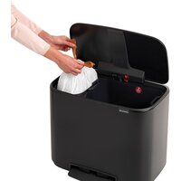 Brabantia Bo Pedal Bin 11л + 23л (черный матовый) Image #6
