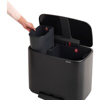 Brabantia Bo Pedal Bin 11л + 23л (черный матовый) Image #5