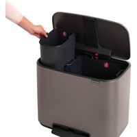 Brabantia Bo Pedal Bin 11л + 23л (платиновый) Image #4