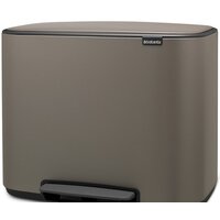 Brabantia Bo Pedal Bin 11л + 23л (платиновый) Image #2