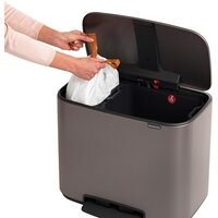 Brabantia Bo Pedal Bin 11л + 23л (платиновый) Image #5