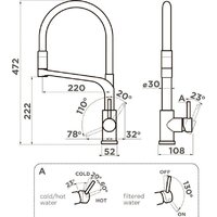 Omoikiri Sinto 2 Plus-BN-WH (нержавеющая сталь/белый) Image #2