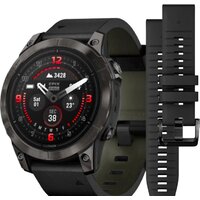 Garmin Epix Pro Gen 2 Sapphire 47 мм (карбоново-серый титан/черный, с кожаным и силиконовым ремешками)