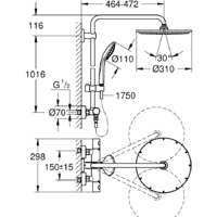 Grohe Euphoria System 310 26075AL0 (темный графит, матовый) Image #2