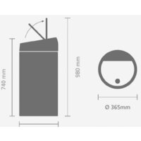 Brabantia Touch Bin Recycle 45 л (стальной с защитой от отпечатков) Image #6