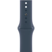 Apple Watch SE 2 40 мм (алюминиевый корпус, серебристый/грозовой синий, спортивный силиконовый ремешок M/L) Image #3