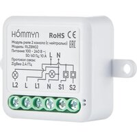 Hommyn zigbee 2 канала RLZBN02 (с нейтралью) Image #2