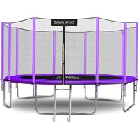 Atlas Sport 465 см - 15ft Basic (с лестницей, внешняя сетка, сливовый)