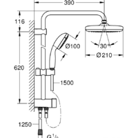 Grohe New Tempesta System 210 26381001 Image #2