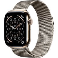 Apple Watch Series 11 LTE 42 мм (титановый корпус, золотистый/природный, миланская петля) Image #1