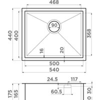 Omoikiri Kasen 54-16-INT-GM (вороненая сталь) Image #5