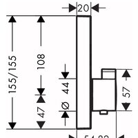 Hansgrohe ShowerSelect Glass 15763670 (черный) Image #2