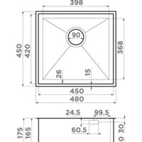 Omoikiri Kasen 48-26 INT IN (нержавеющая сталь) Image #6