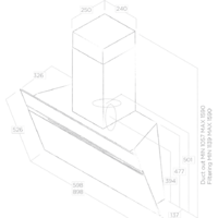 Elica Stripe WH/A/90/LX PRF0100995B Image #3