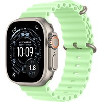 Apple Watch Ultra 3 LTE 49 мм (титановый корпус, природный/салатовый, ремешок из эластомера)