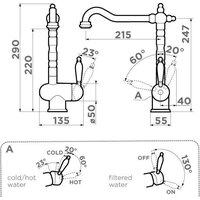 Omoikiri Toshima AB (античная латунь) Image #3